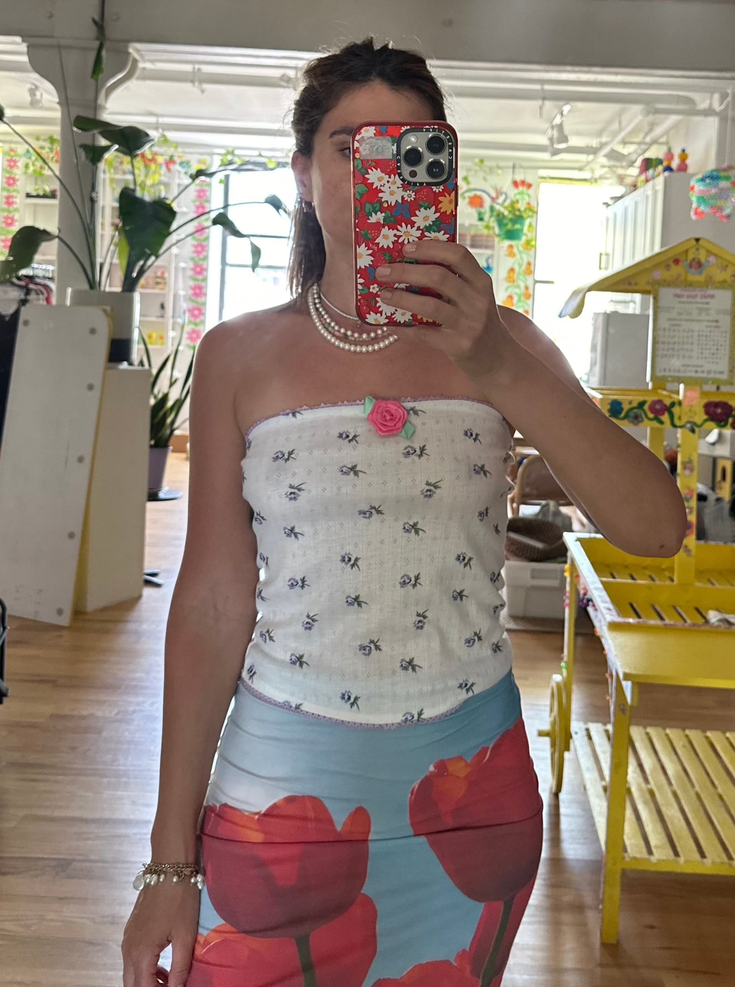 CHERRY BLOSSOM TUBE TOP