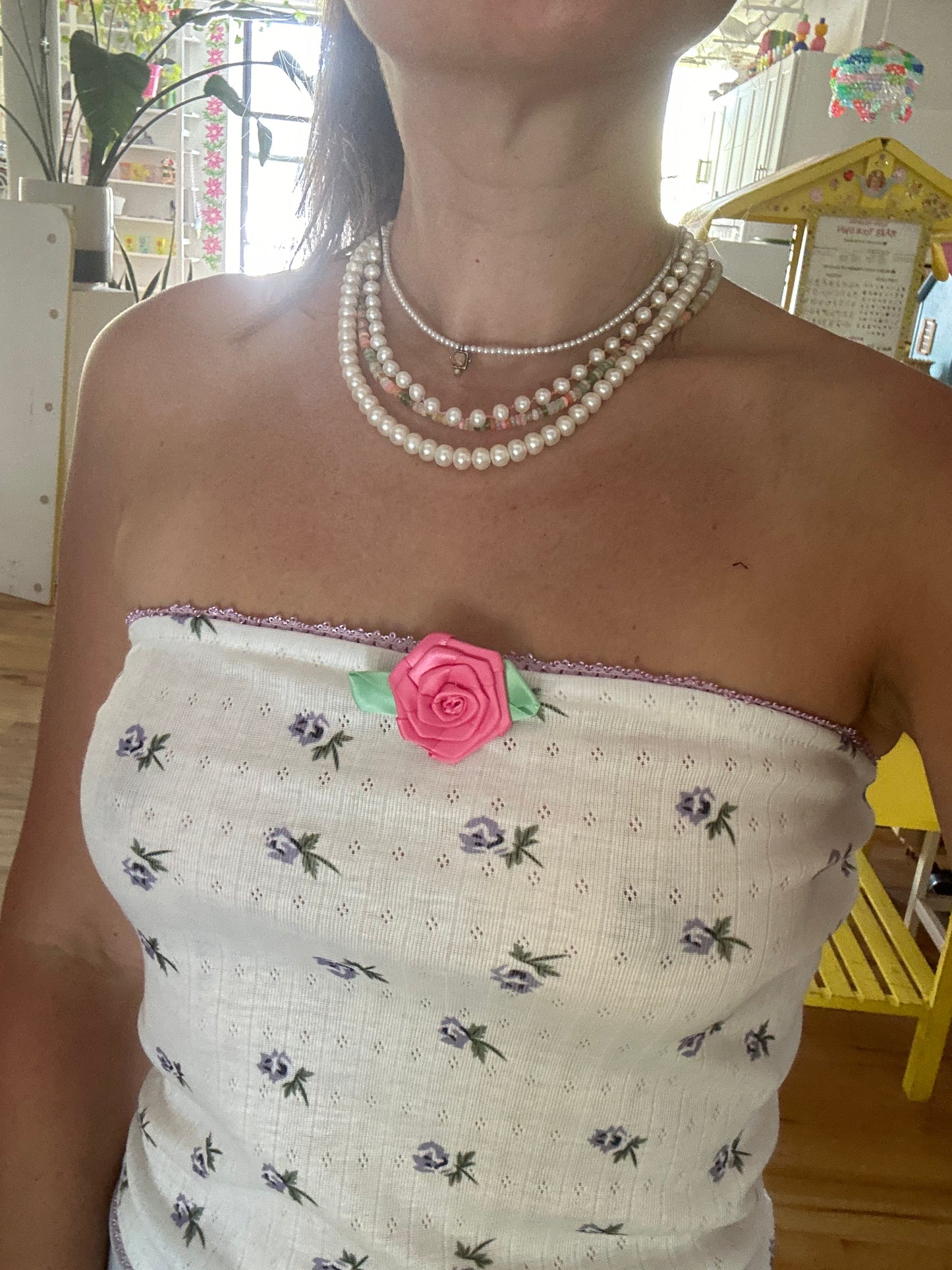 CHERRY BLOSSOM TUBE TOP